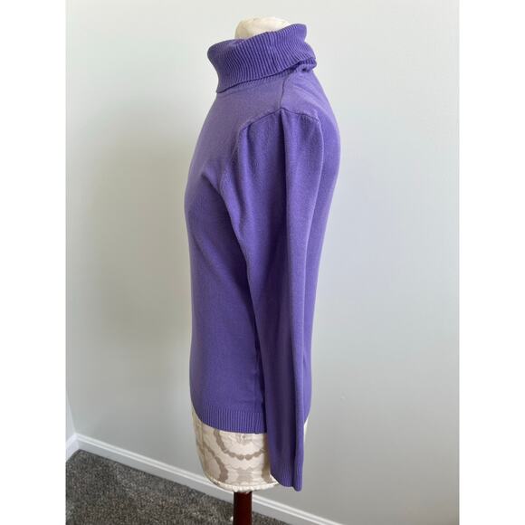 B-YU Turtleneck Long Sleeve Lightweight Pullover Sweater Medium - Picture 3 of 7